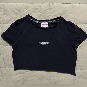 Juicy Couture Classic Black Crop Top SZ Small